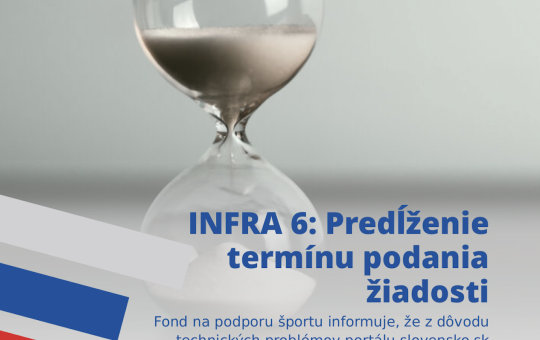 INFRA 6: predĺženie termínu podávania žiadostí