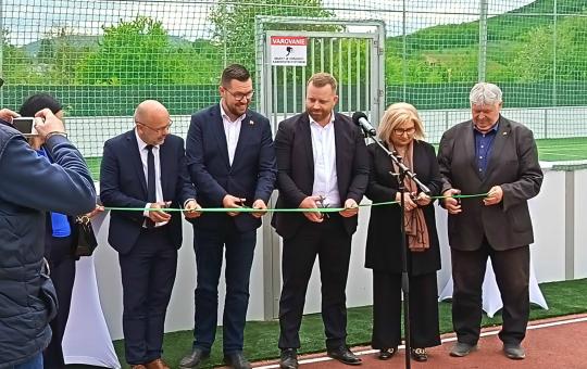 Slávnostné otvorenie multifunkčného ihriska v obci Zemplínska Teplica. FOTO OBEC ZEMPLÍNSKA TEPLICA