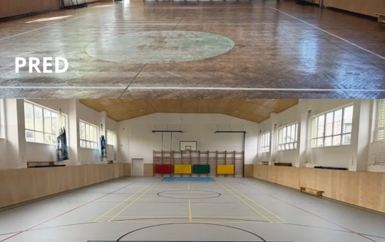 Zmodernizovaná telocvičňa v obci Láb. FOTO OBEC LÁB