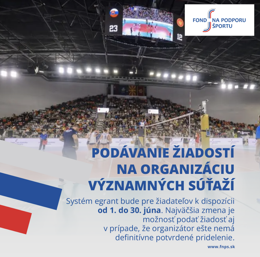VS 2027 – Podávanie žiadostí o poskytnutie príspevku na projekt podpory významných súťaží