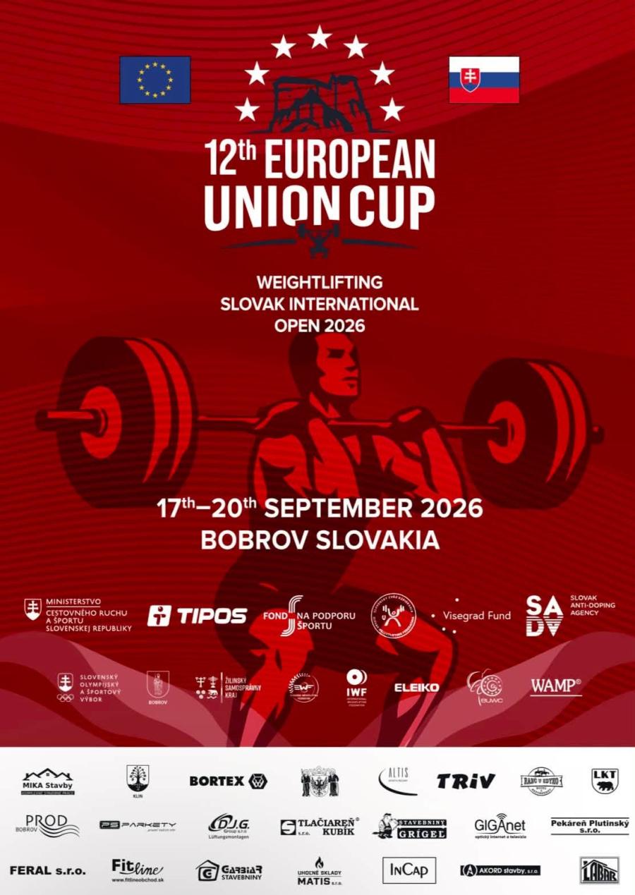 Bobrov privíta 12. ročník Pohára Európskej únie vo vzpieraní. FOTO SLOVENSKÝ ZVÄZ VZPIERANIA