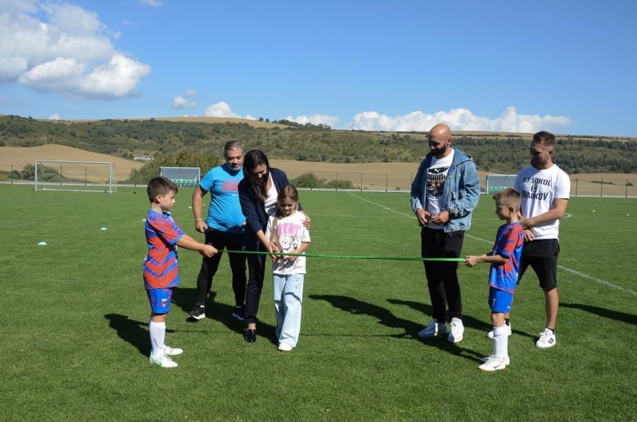 Zmodernizovaný športový areál v Hrabkove. FOTO OBEC HRABKOV